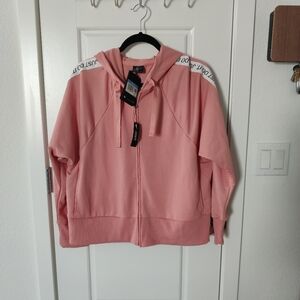 Nike Dri-fit Just Do It Cropped Hoodie - Pink